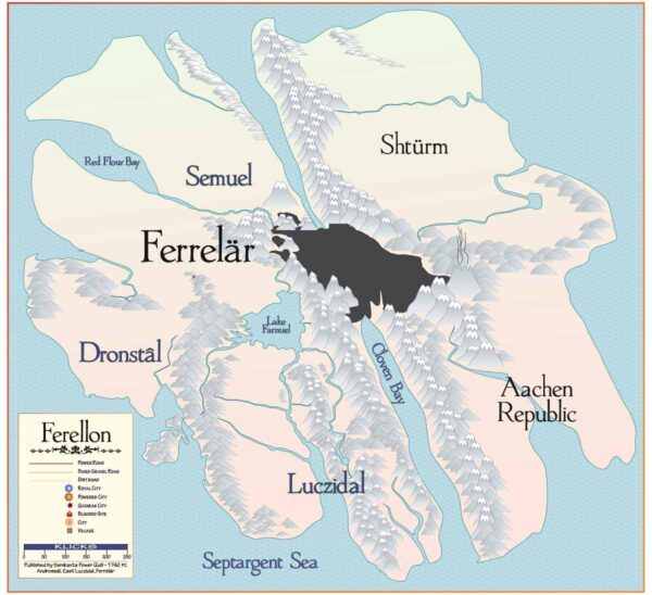 Ferellon: an island of three countries
